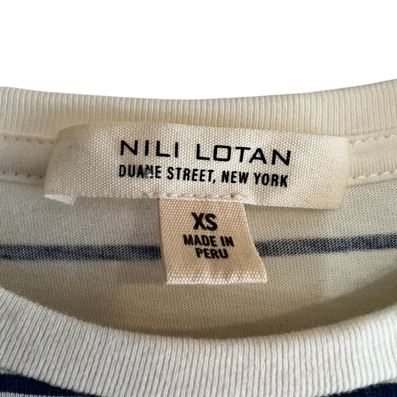 Nili Lotan Mariela striped cotton crew neck t-shirt XS excellent condition - Picture 10 of 11